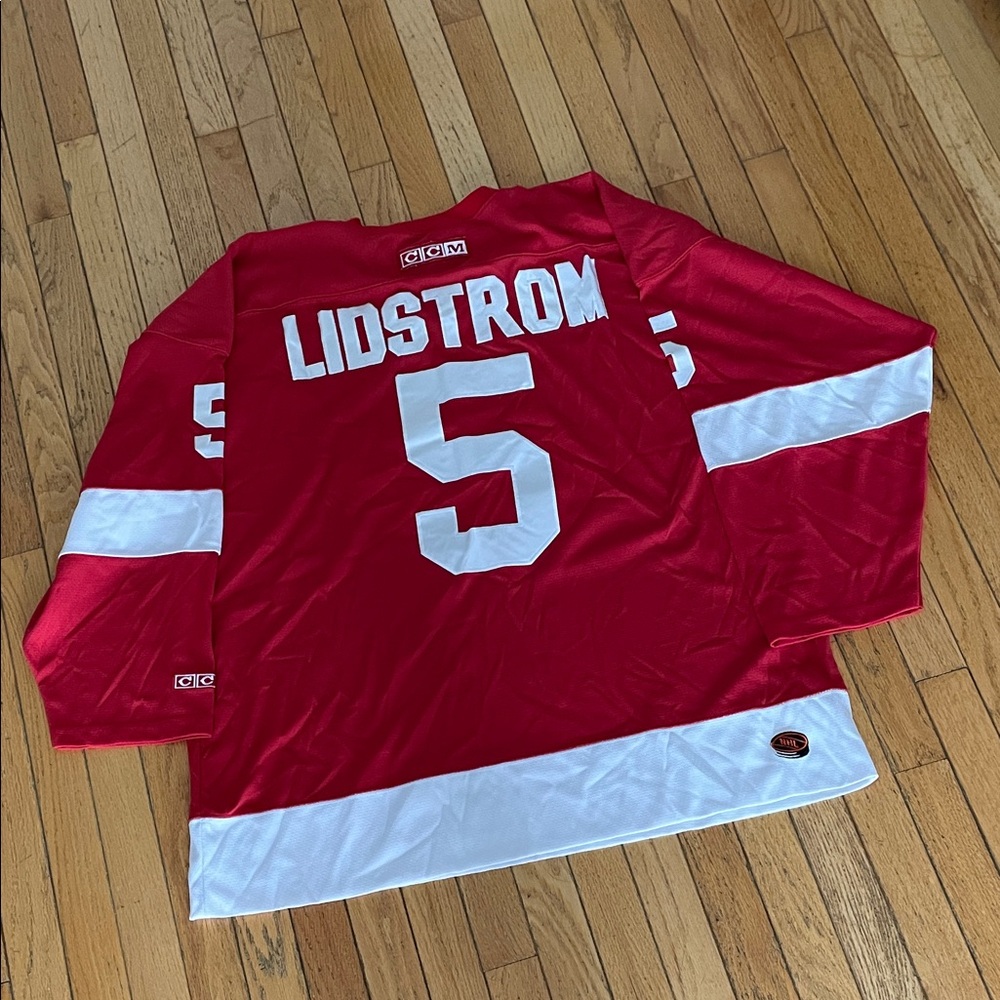 Vintage CCM Detroit Red Wings Nicolas Lidstrom #5 Hockey Jersey XXL